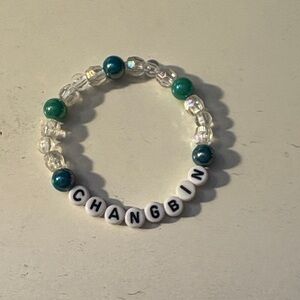 Beaded Bracelet With Changbins Name💚